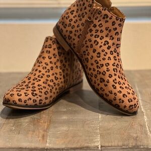 Cat & Jack Brown Leopard Ankle Booties
